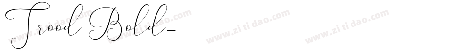 Trood Bold字体转换
